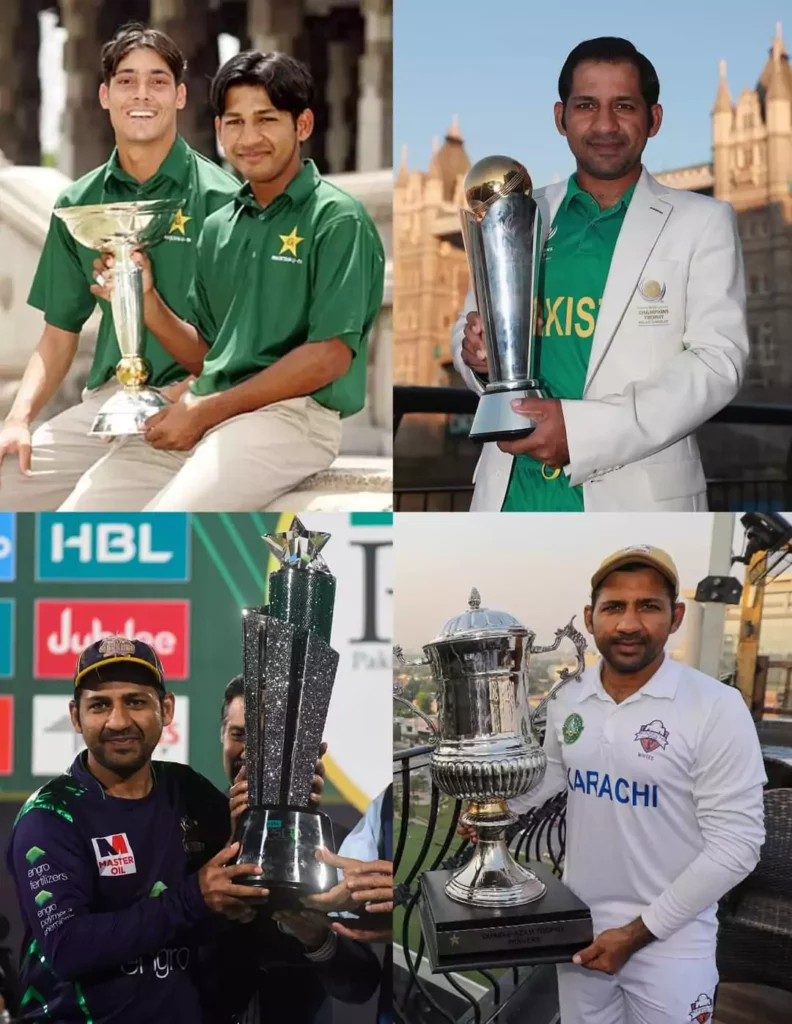 Sarfaraz Ahmed Winning Trophies