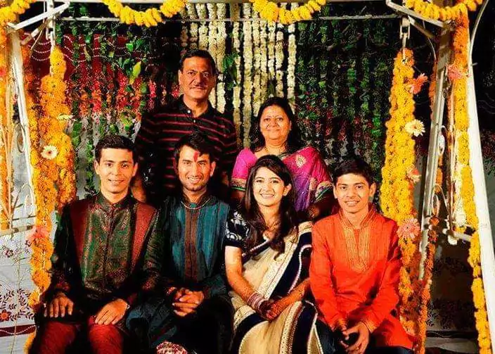 Chateshwar Pujara Family Photo