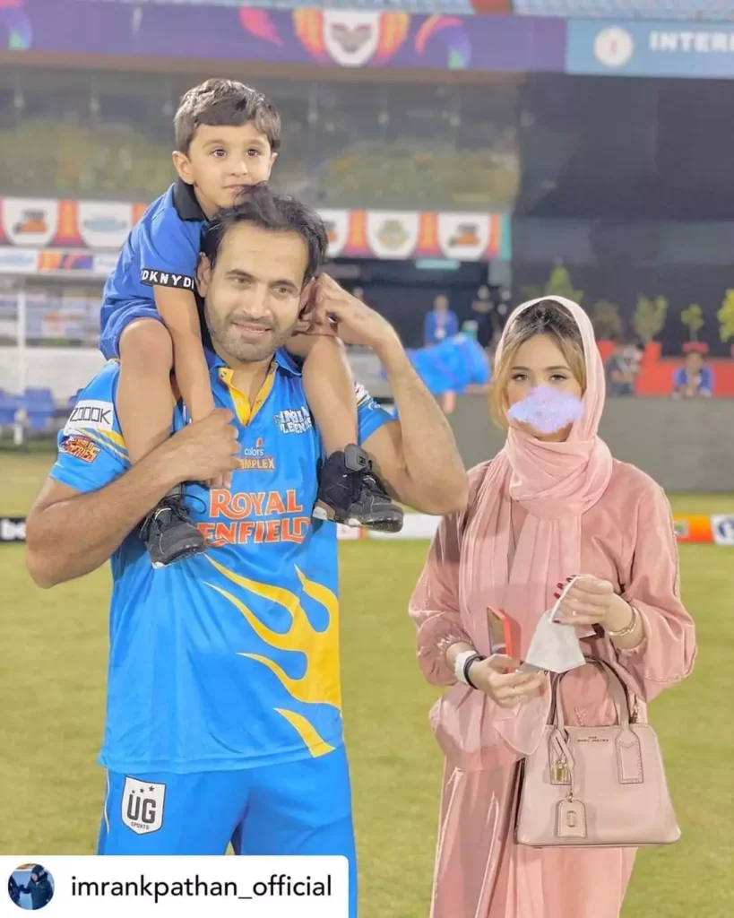 Irfan Pathan Wife and Children Photo