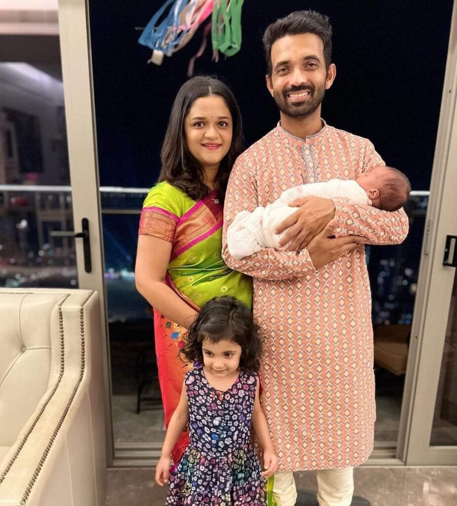 Ajinkya Rahane Wife and Children photo